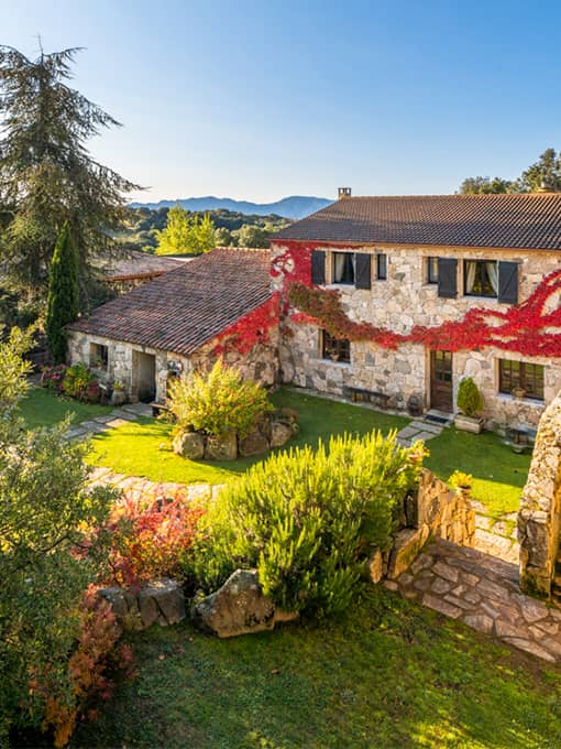 A Pignata Restaurant and the Corsican mountains